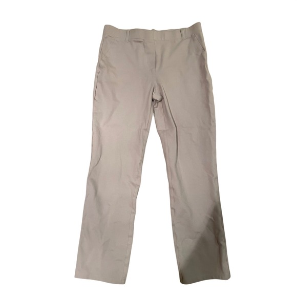 Quince Pants - Quince Womens Ultra-Stretch Ponte Straight Leg Pants Sand Beige Size Medium